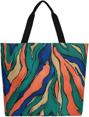 Canvas Tote Bag Large Women Casual Shoulder Bag Handbag Reusable Beach Shopping Grocery Bag For Outdoors