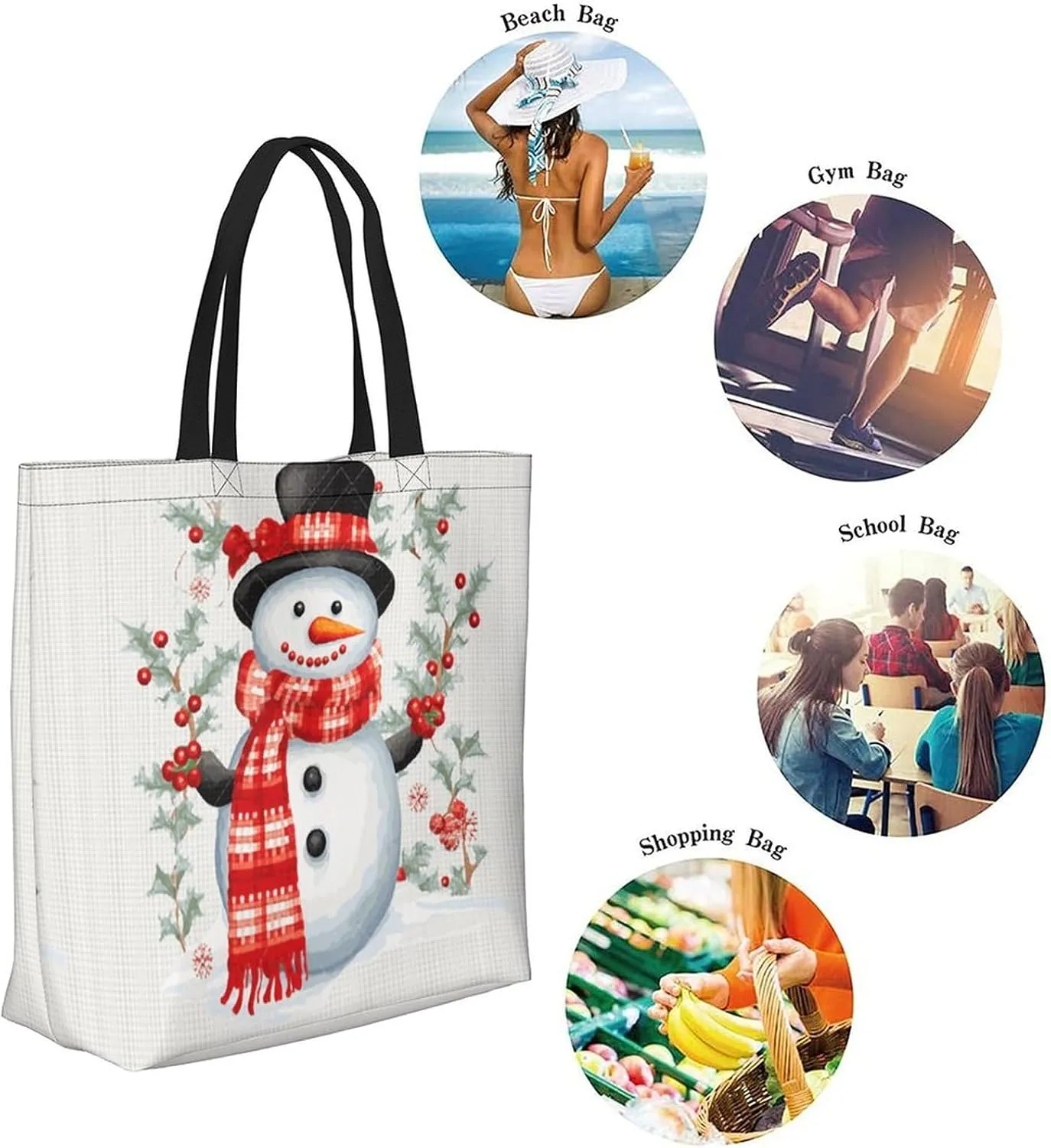Canvas Tote Bag Large Women Casual Shoulder Bag Handbag Reusable Beach Shopping Grocery Bag For Outdoors