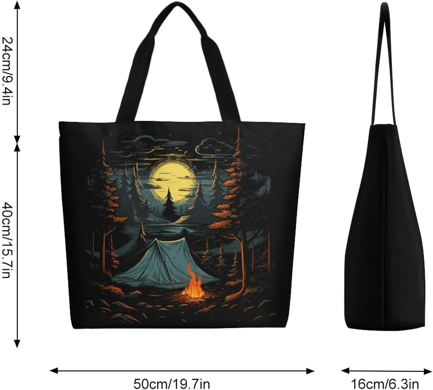 Canvas Tote Bag Large Women Casual Shoulder Bag Handbag Reusable Beach Shopping Grocery Bag For Outdoors