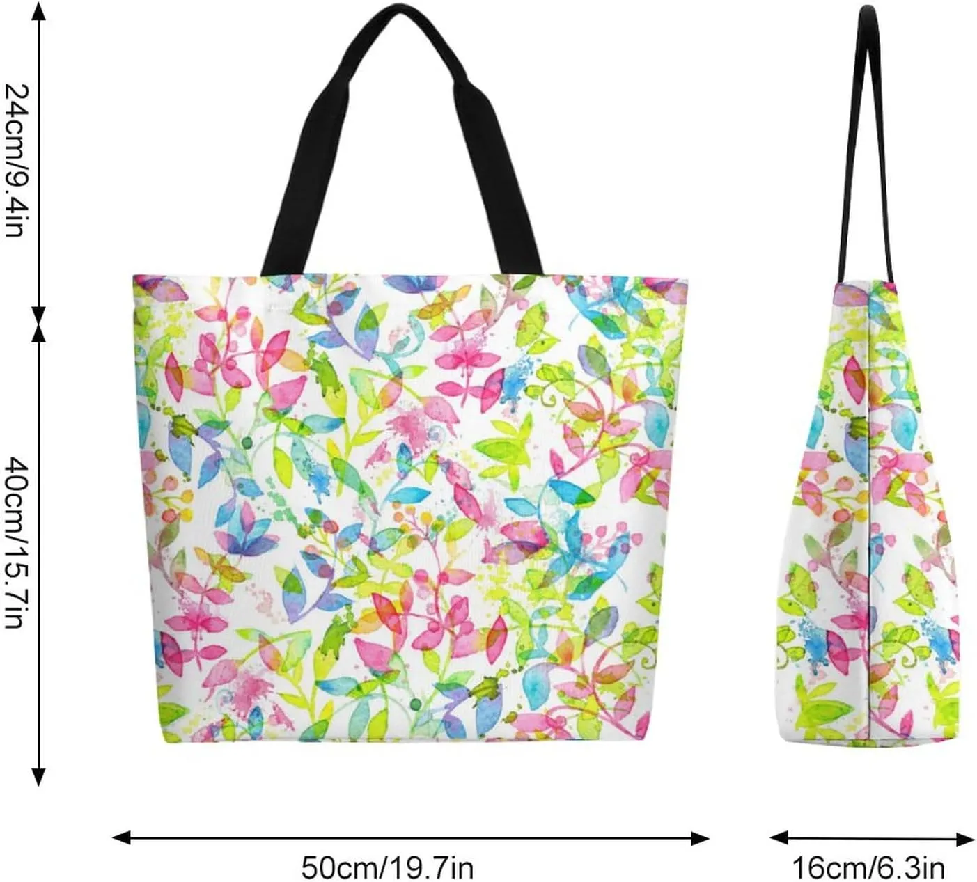 Canvas Tote Bag Large Women Casual Shoulder Bag Handbag Reusable Beach Shopping Grocery Bag For Outdoors