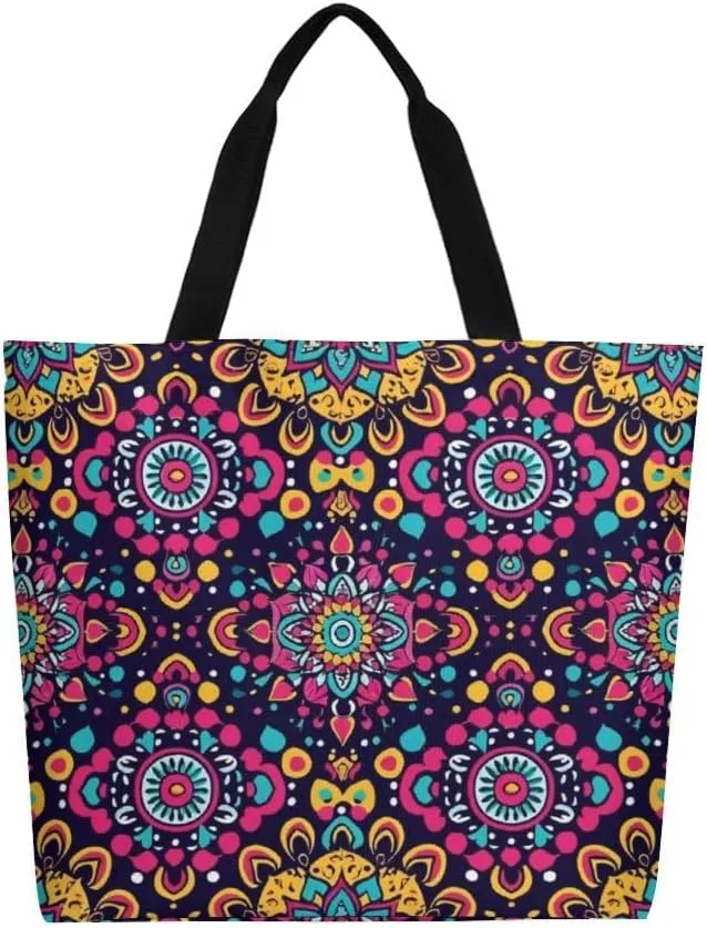 Canvas Tote Bag Large Women Casual Shoulder Bag Handbag Reusable Beach Shopping Grocery Bag For Outdoors