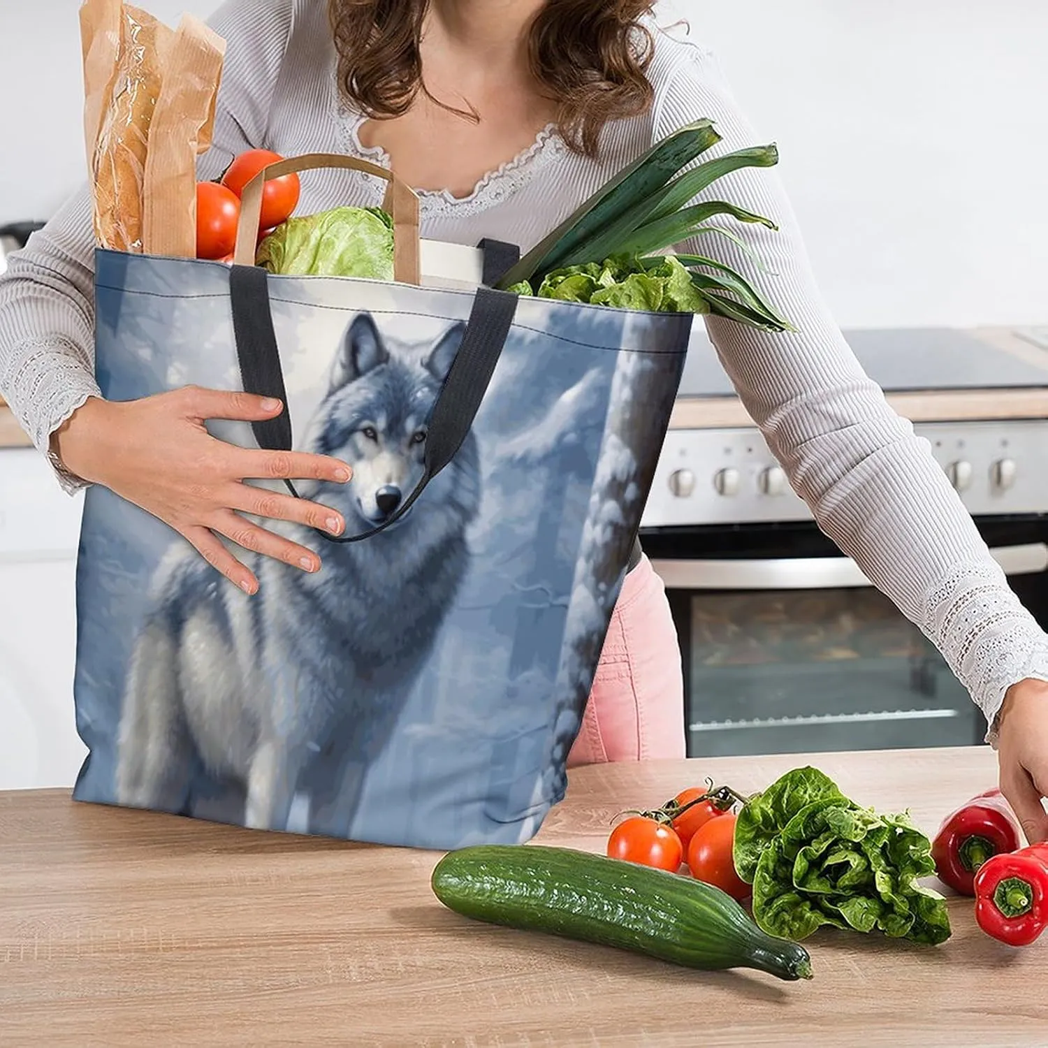 Canvas Tote Bag Large Women Casual Shoulder Bag Handbag Reusable Beach Shopping Grocery Bag For Outdoors