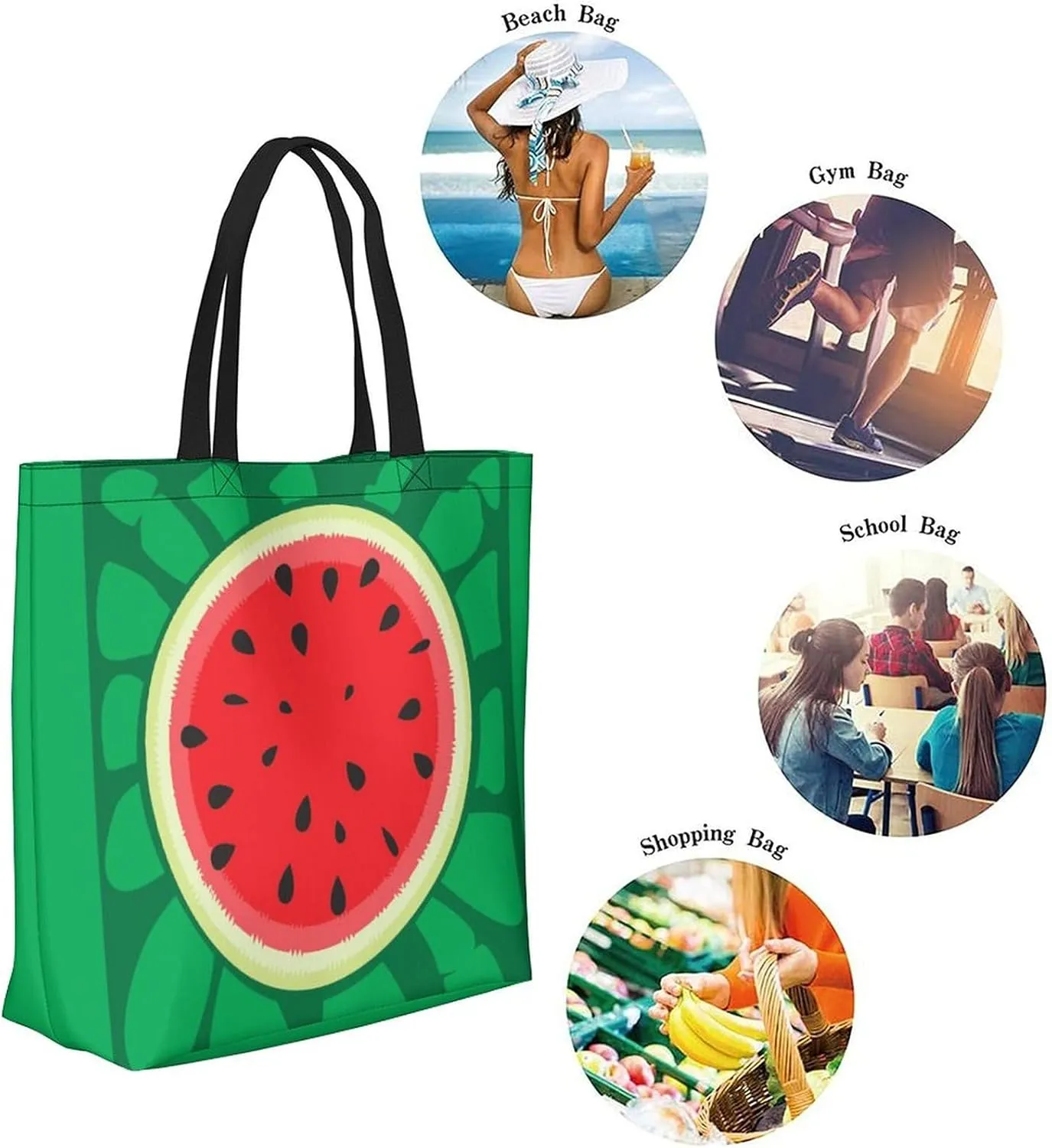 Canvas Tote Bag Large Women Casual Shoulder Bag Handbag Reusable Beach Shopping Grocery Bag For Outdoors