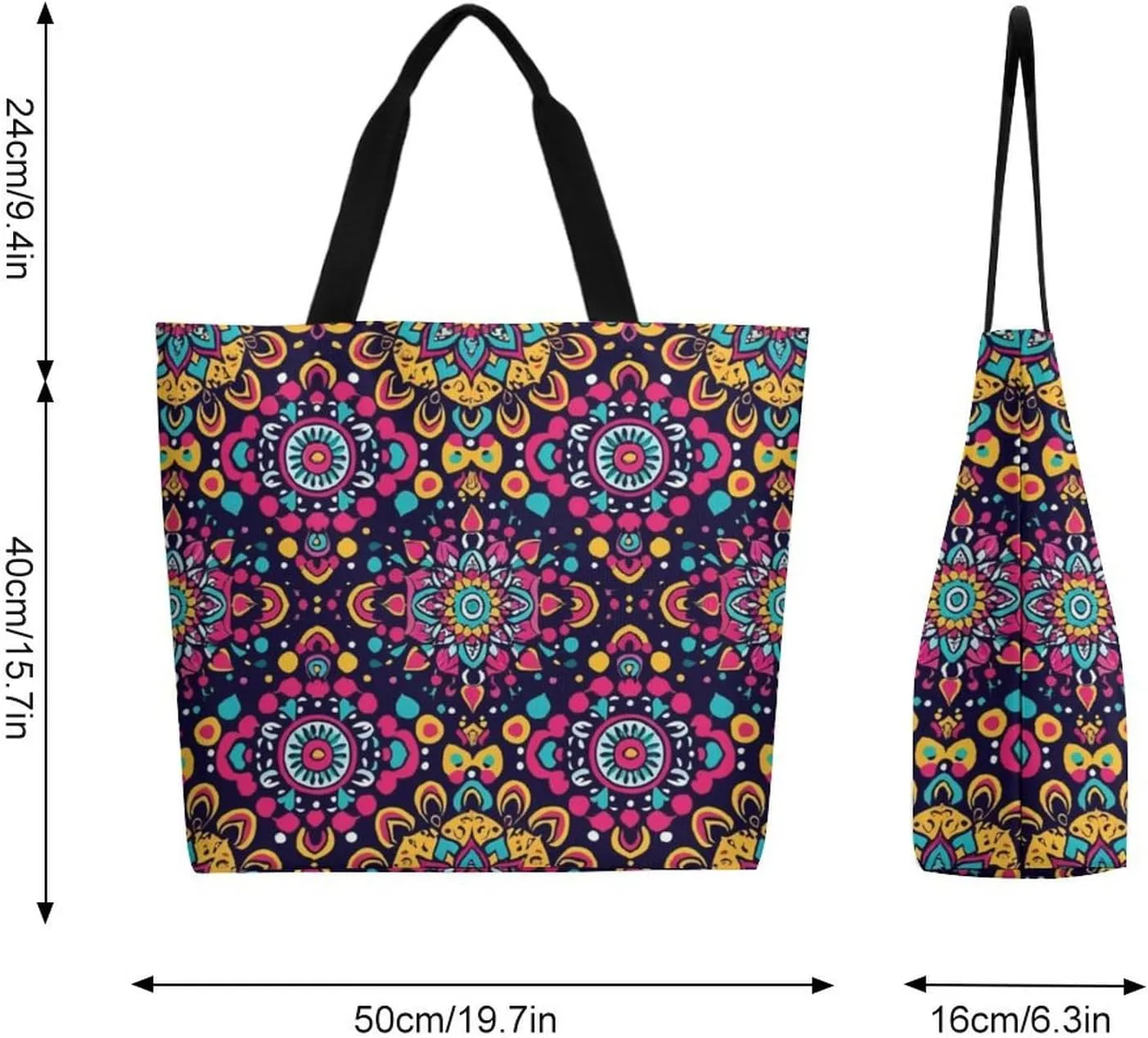 Canvas Tote Bag Large Women Casual Shoulder Bag Handbag Reusable Beach Shopping Grocery Bag For Outdoors