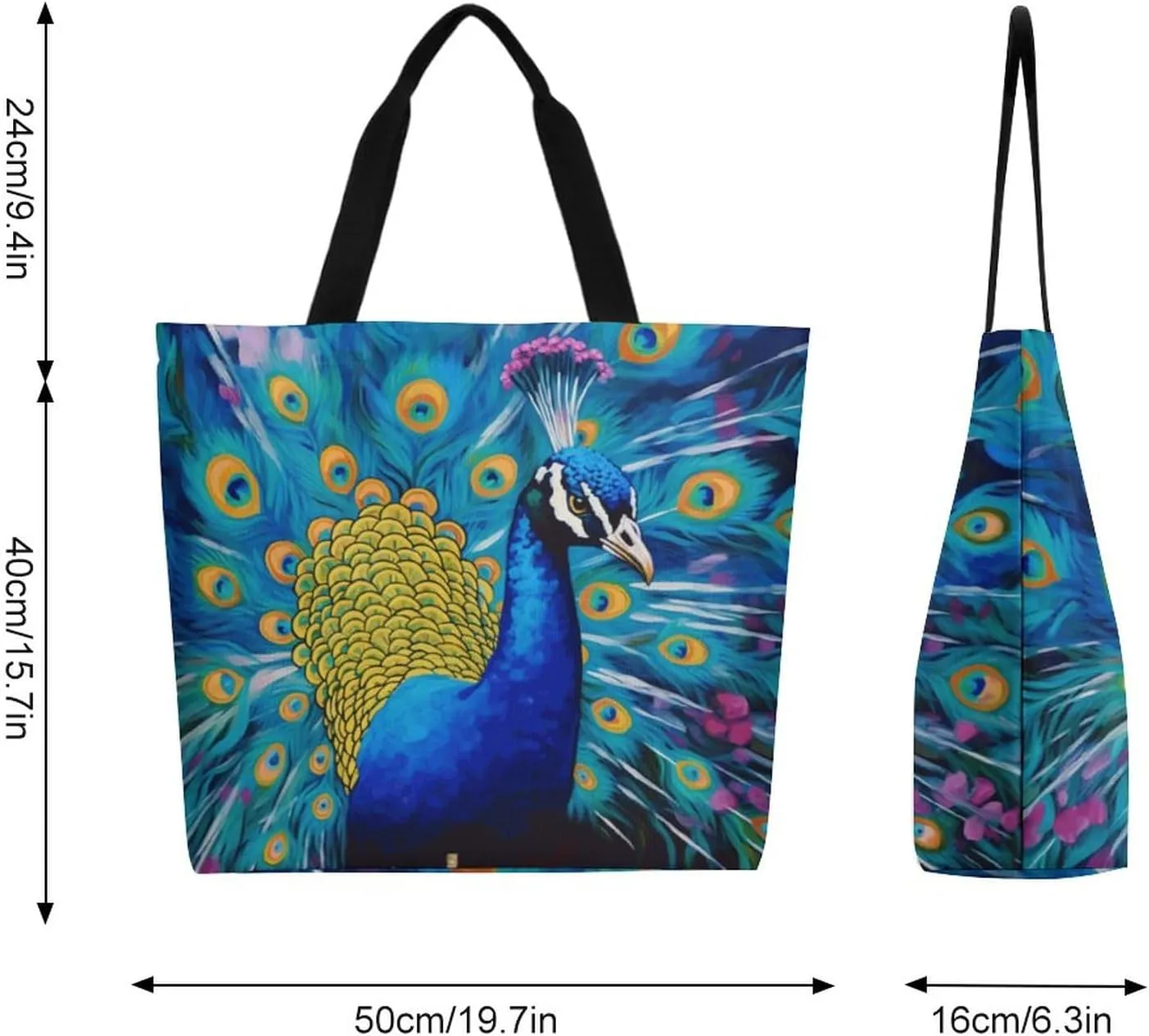 Canvas Tote Bag Large Women Casual Shoulder Bag Handbag Reusable Beach Shopping Grocery Bag For Outdoors