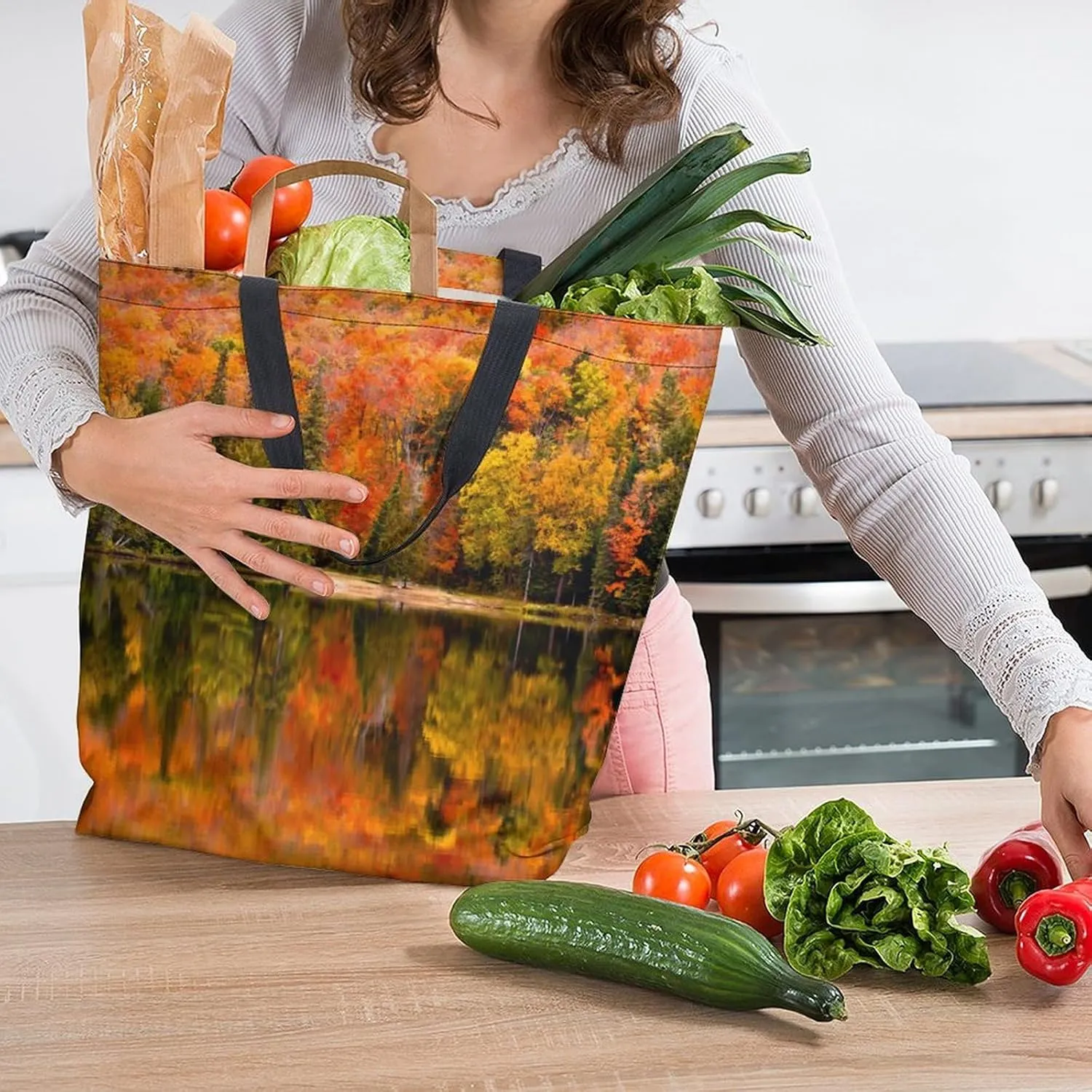 Canvas Tote Bag Large Women Casual Shoulder Bag Handbag Reusable Beach Shopping Grocery Bag For Outdoors