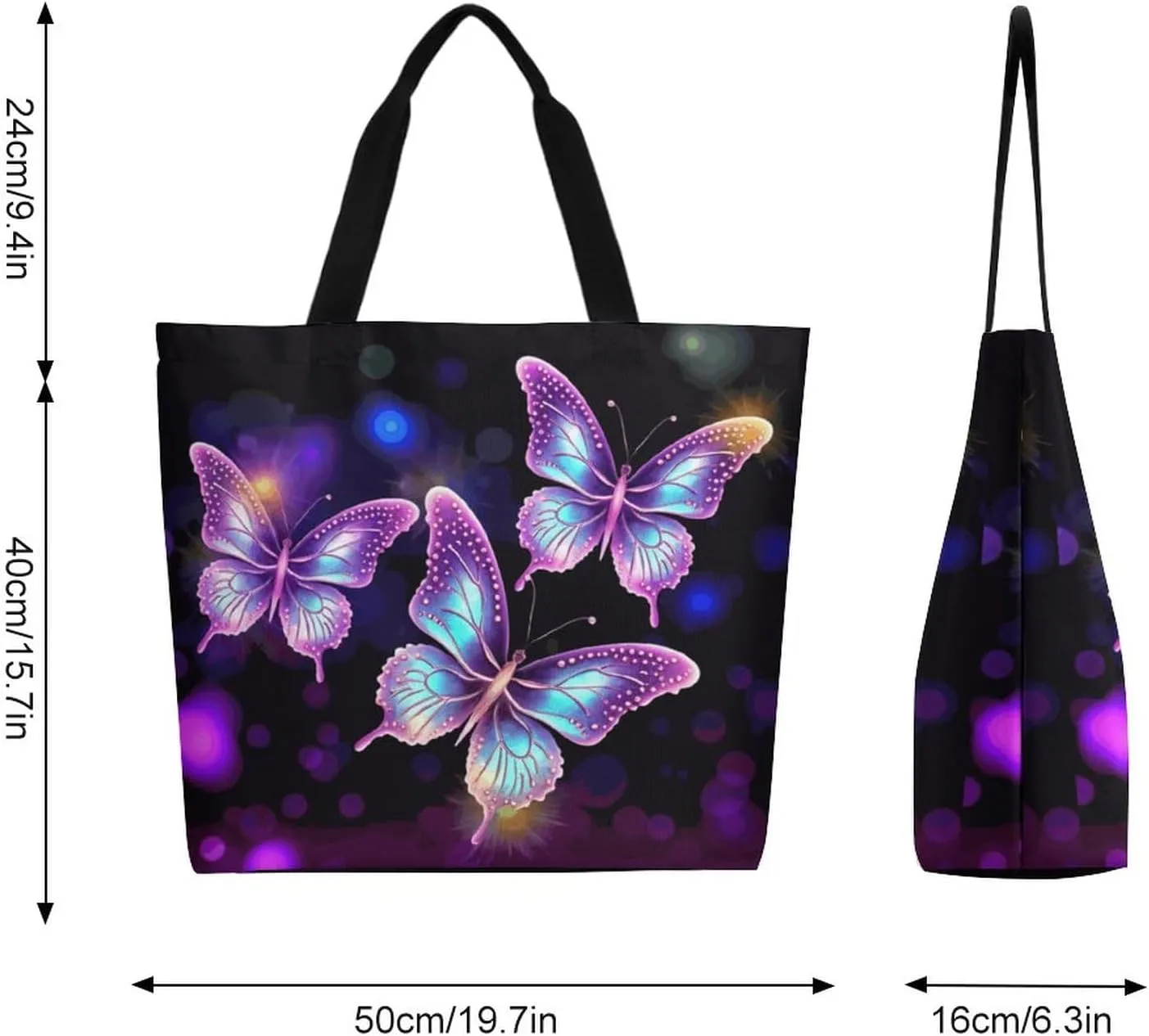 Canvas Tote Bag Large Women Casual Shoulder Bag Handbag Reusable Beach Shopping Grocery Bag For Outdoors