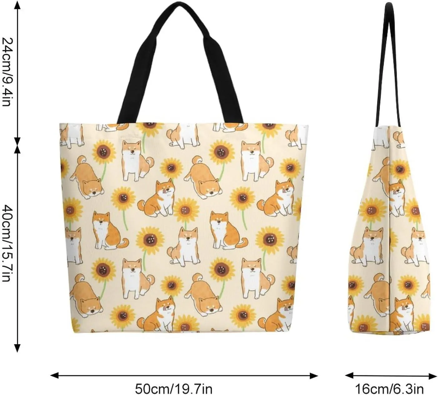 Canvas Tote Bag Large Women Casual Shoulder Bag Handbag Reusable Beach Shopping Grocery Bag For Outdoors