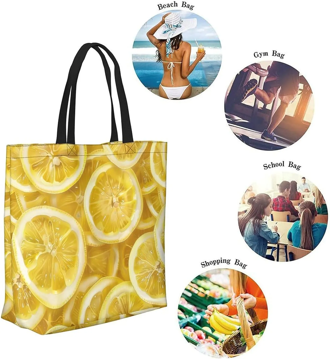 Canvas Tote Bag Large Women Casual Shoulder Bag Handbag Reusable Beach Shopping Grocery Bag For Outdoors