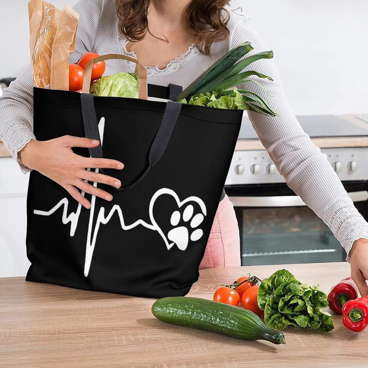 Canvas Tote Bag Large Women Casual Shoulder Bag Handbag Reusable Beach Shopping Grocery Bag For Outdoors
