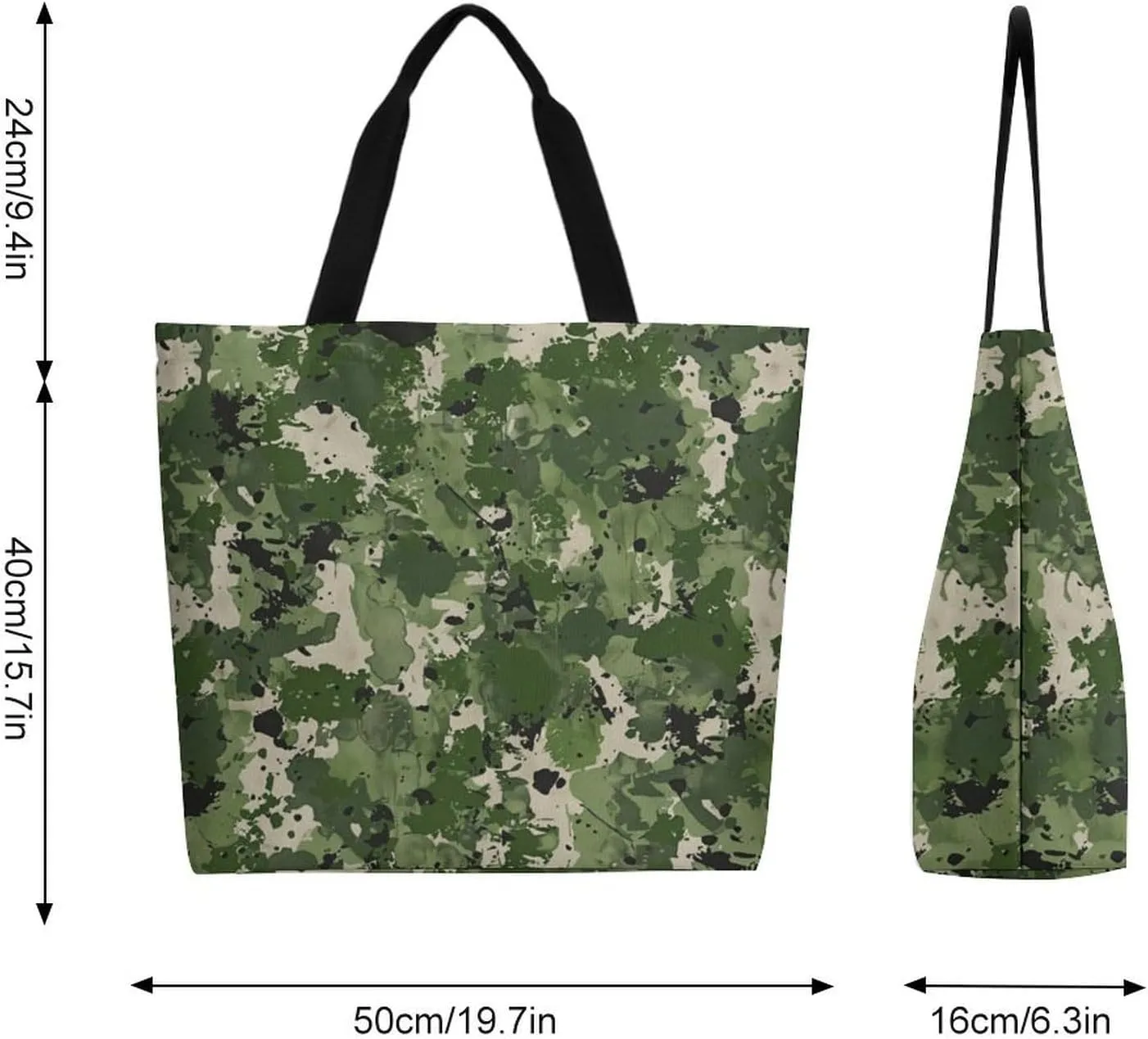 Canvas Tote Bag Large Women Casual Shoulder Bag Handbag Reusable Beach Shopping Grocery Bag For Outdoors