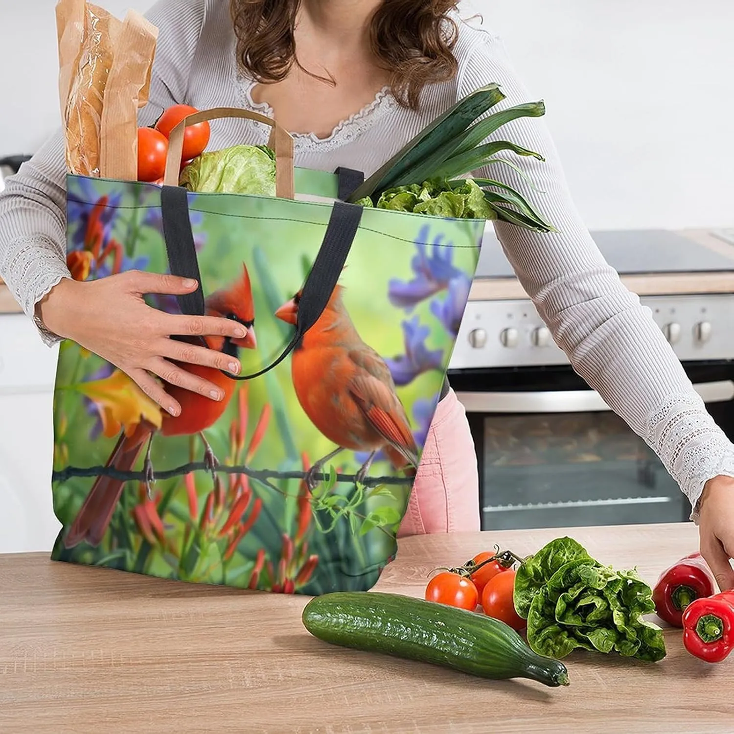 Canvas Tote Bag Large Women Casual Shoulder Bag Handbag Reusable Beach Shopping Grocery Bag For Outdoors