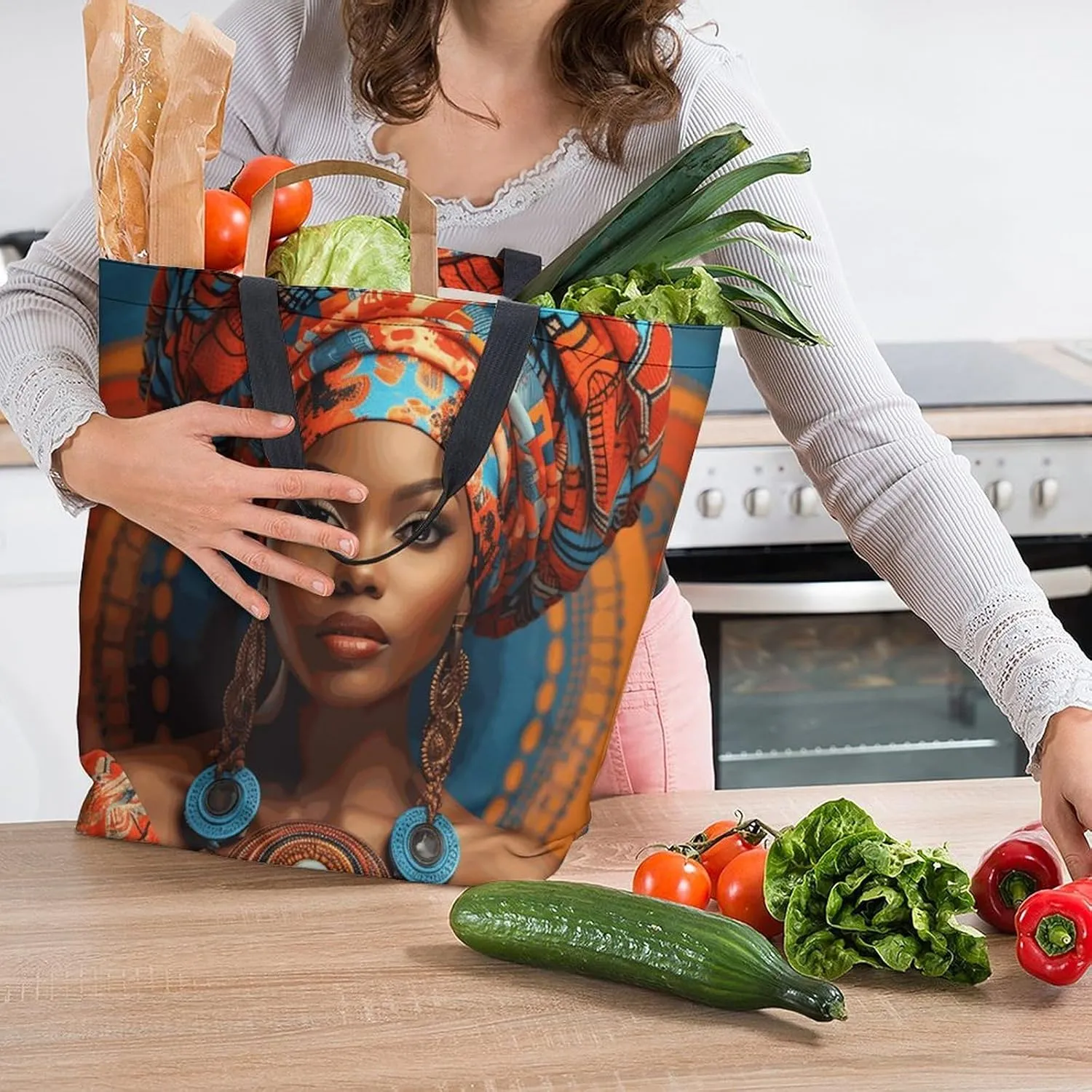 Canvas Tote Bag Large Women Casual Shoulder Bag Handbag Reusable Beach Shopping Grocery Bag For Outdoors