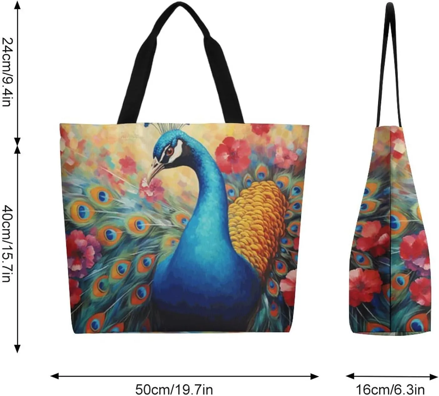 Canvas Tote Bag Large Women Casual Shoulder Bag Handbag Reusable Beach Shopping Grocery Bag For Outdoors