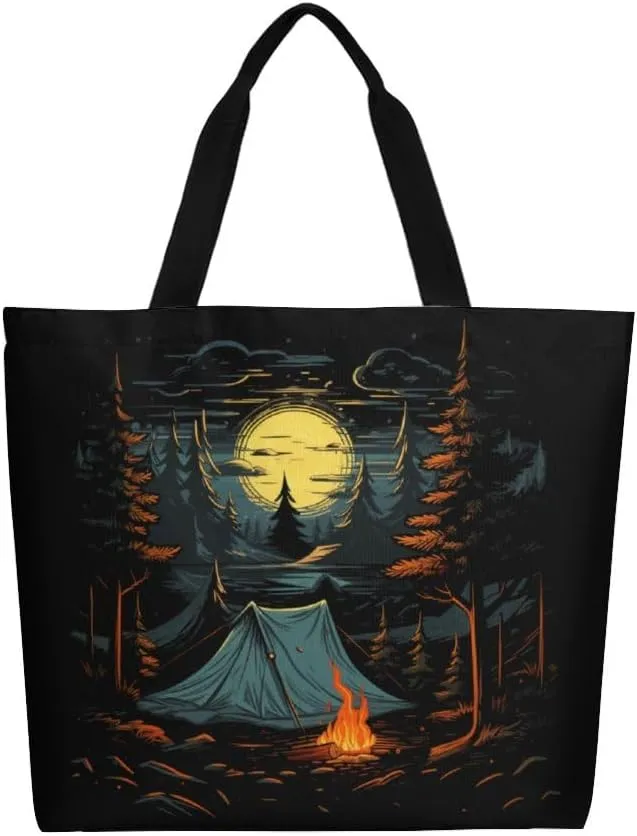 Canvas Tote Bag Large Women Casual Shoulder Bag Handbag Reusable Beach Shopping Grocery Bag For Outdoors