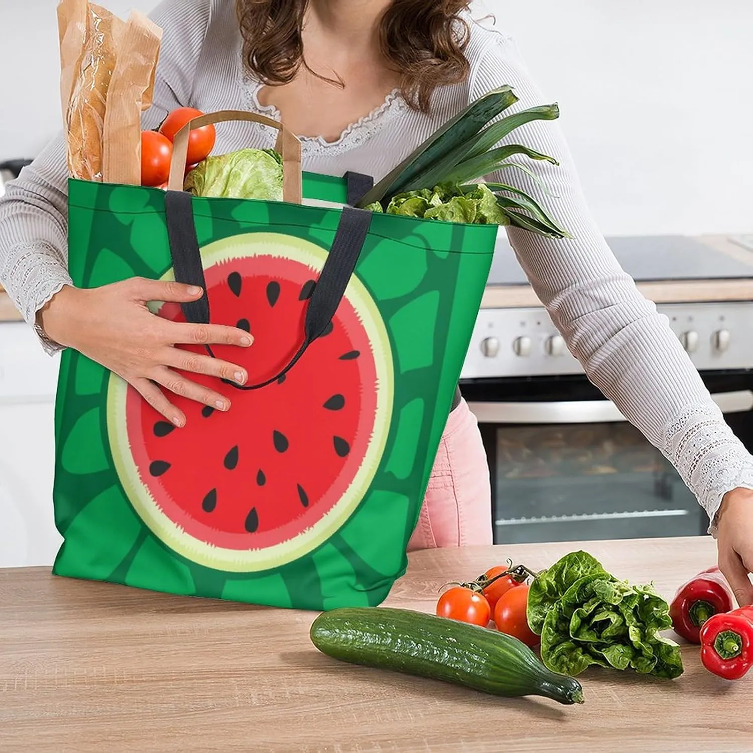 Canvas Tote Bag Large Women Casual Shoulder Bag Handbag Reusable Beach Shopping Grocery Bag For Outdoors
