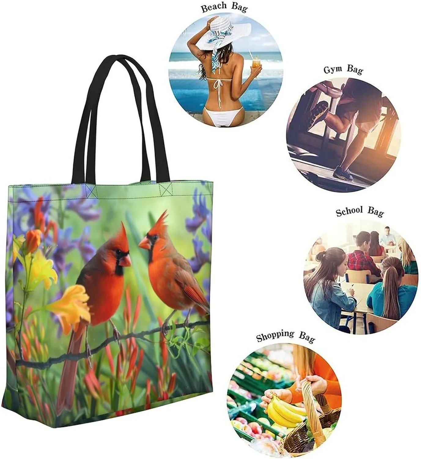 Canvas Tote Bag Large Women Casual Shoulder Bag Handbag Reusable Beach Shopping Grocery Bag For Outdoors