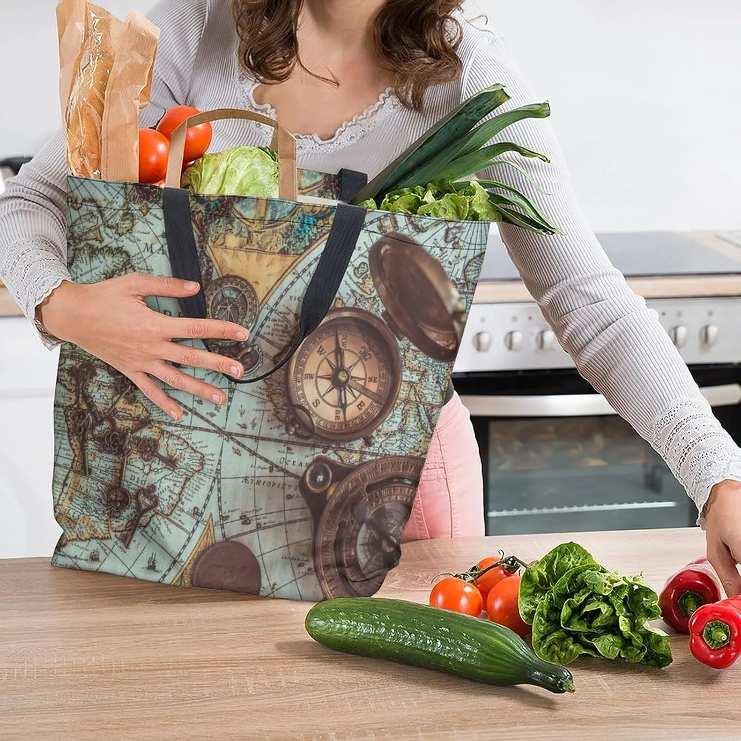 Canvas Tote Bag Large Women Casual Shoulder Bag Handbag Reusable Beach Shopping Grocery Bag For Outdoors