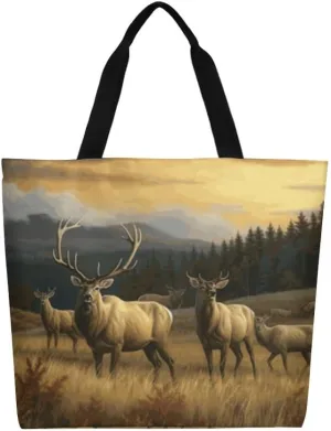 Canvas Tote Bag - Large Women's Casual Shoulder Handbag - Reusable Beach & Shopping Grocery Bag for Outdoors