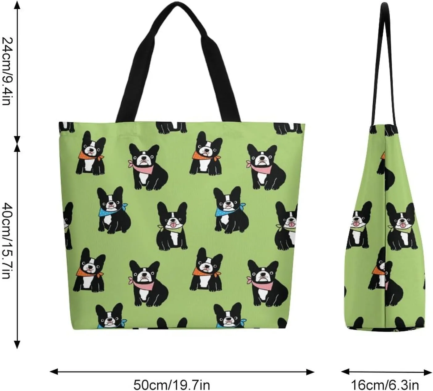 Canvas Tote Bag - Large Women's Casual Shoulder Handbag - Reusable Beach & Shopping Grocery Bag for Outdoors