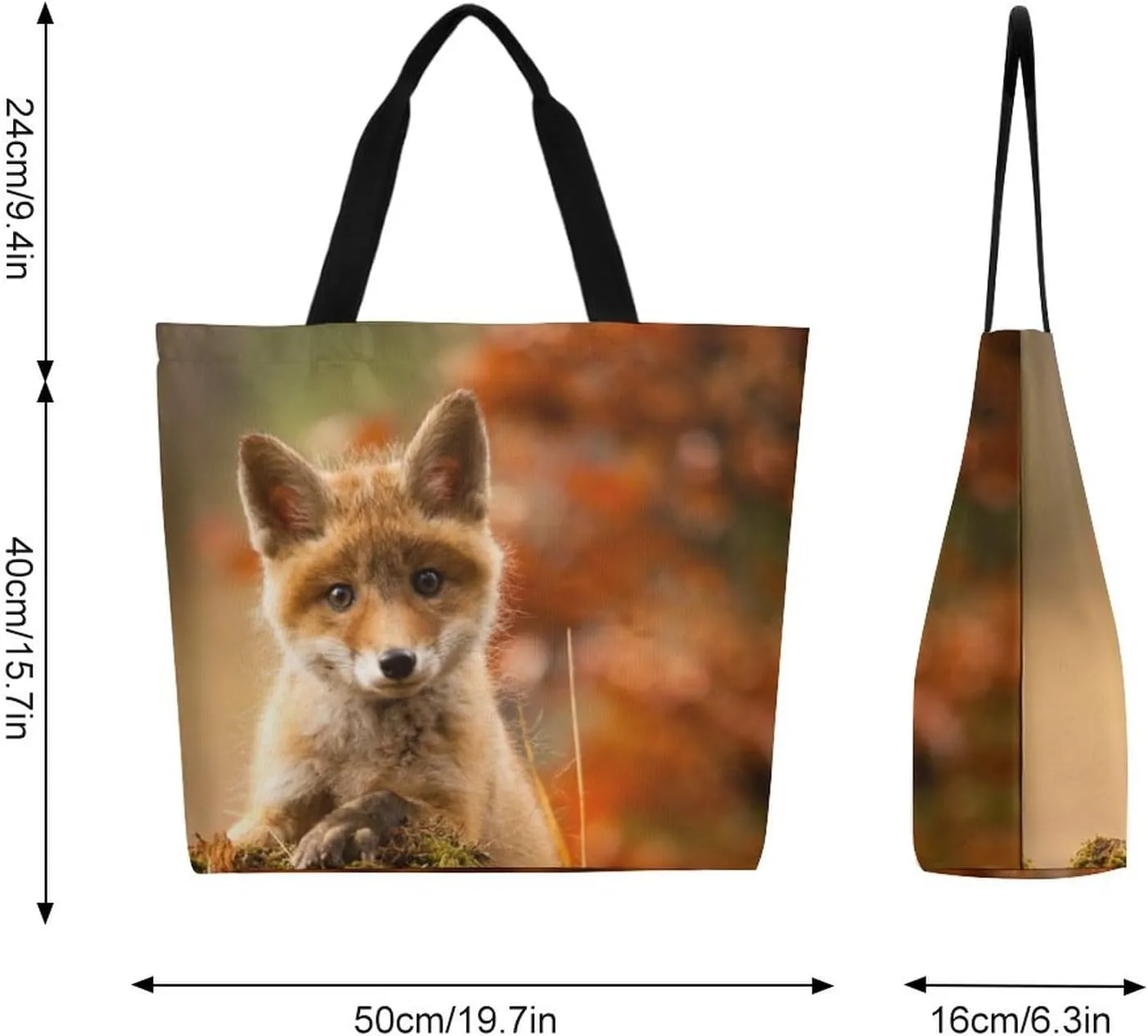 Canvas Tote Bag - Large Women's Casual Shoulder Handbag - Reusable Beach & Shopping Grocery Bag for Outdoors