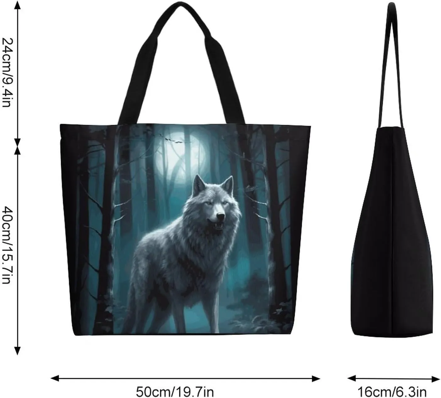 Canvas Tote Bag - Large Women's Casual Shoulder Handbag - Reusable Beach & Shopping Grocery Bag for Outdoors