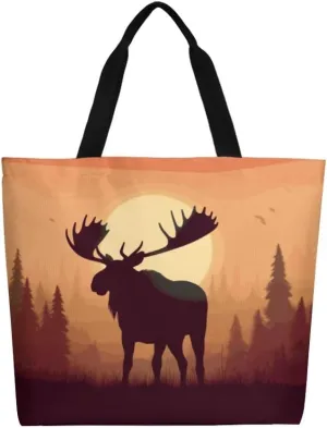 Canvas Tote Bag - Large Women's Casual Shoulder Handbag - Reusable Beach & Shopping Grocery Bag for Outdoors