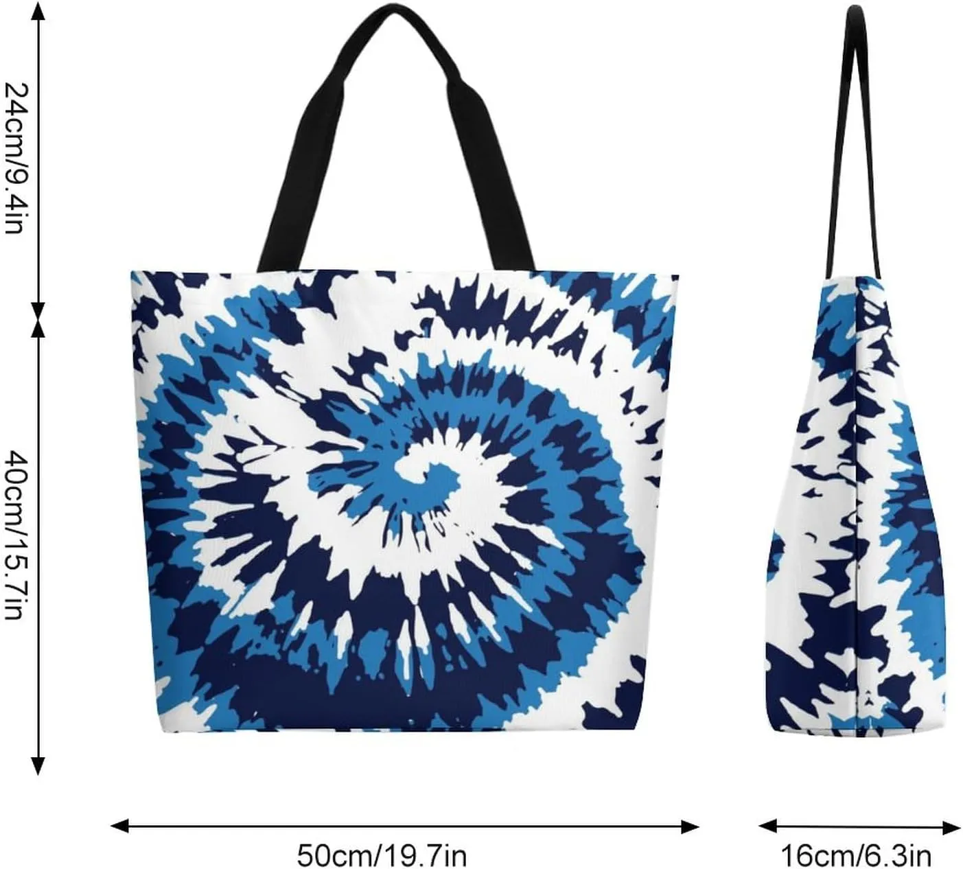 Canvas Tote Bag - Large Women's Casual Shoulder Handbag - Reusable Beach & Shopping Grocery Bag for Outdoors