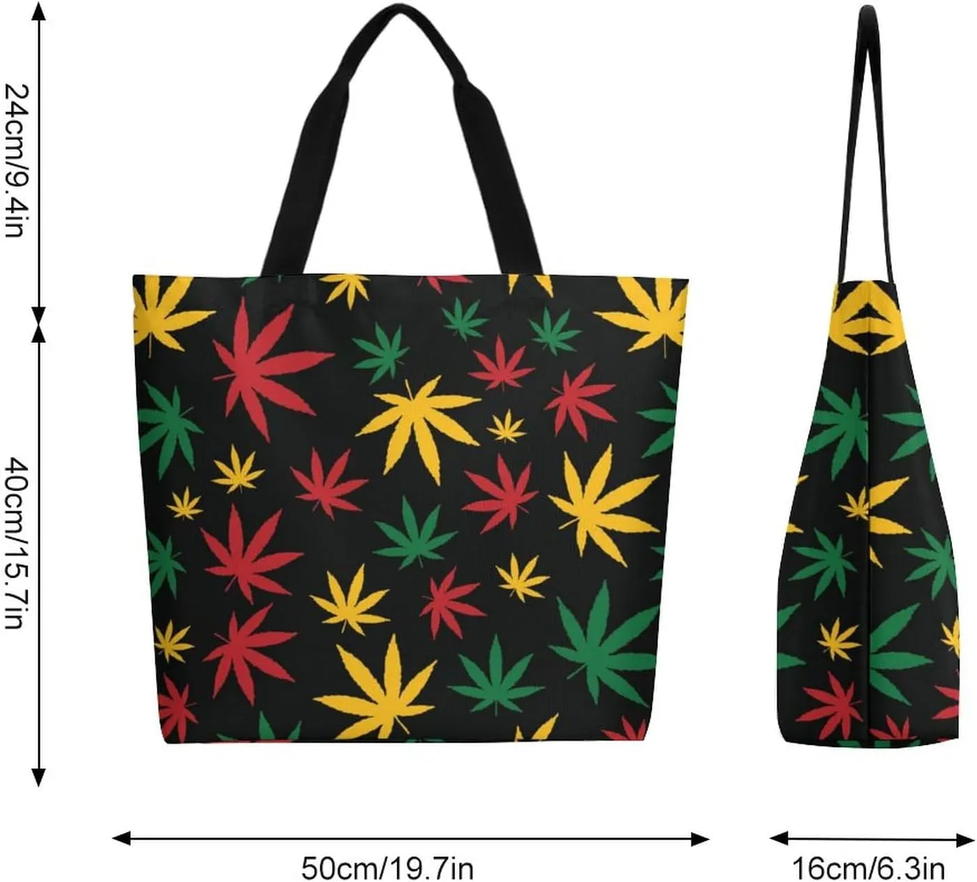 Canvas Tote Bag - Large Women's Casual Shoulder Handbag - Reusable Beach & Shopping Grocery Bag for Outdoors