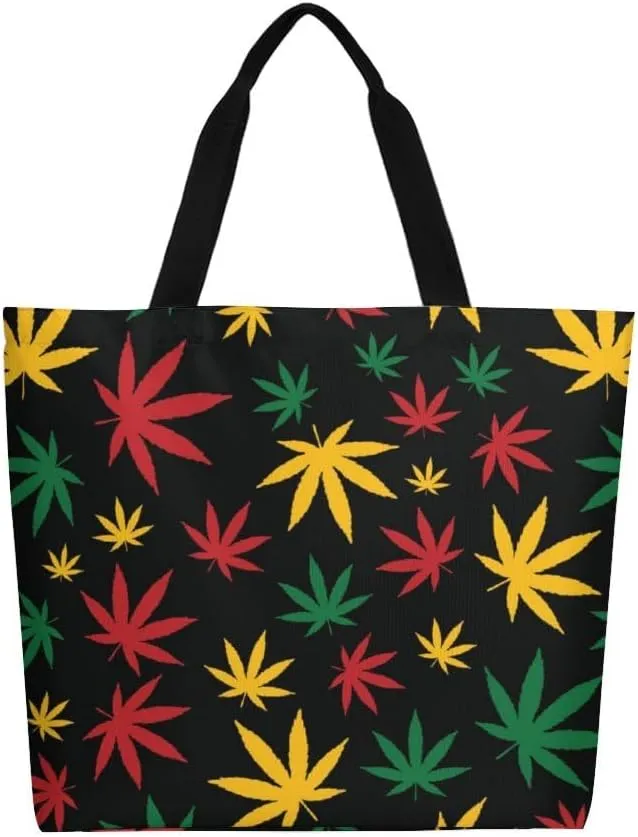 Canvas Tote Bag - Large Women's Casual Shoulder Handbag - Reusable Beach & Shopping Grocery Bag for Outdoors