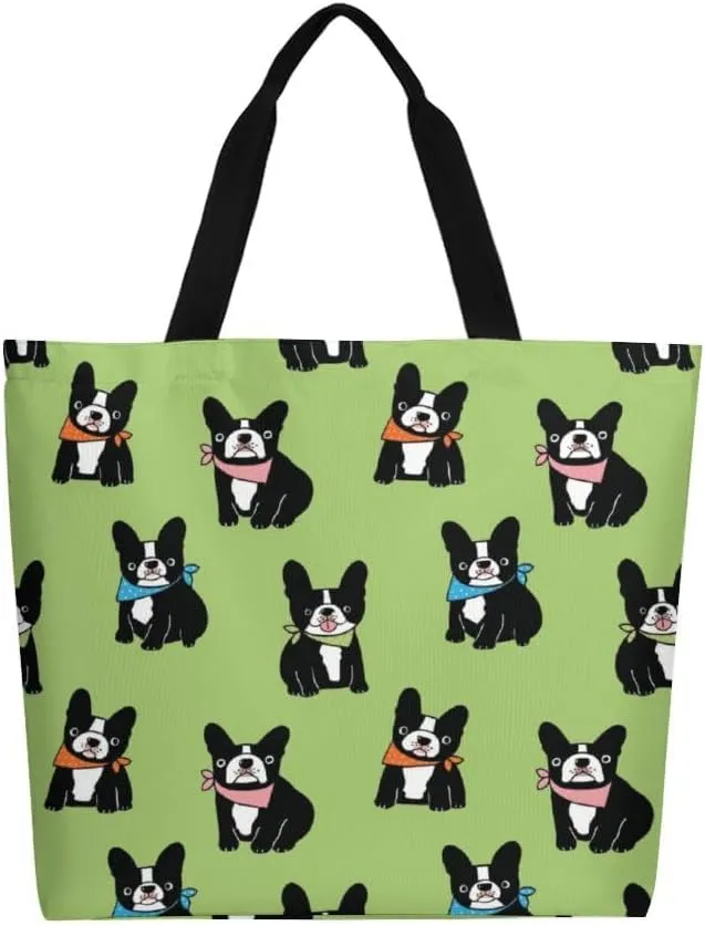 Canvas Tote Bag - Large Women's Casual Shoulder Handbag - Reusable Beach & Shopping Grocery Bag for Outdoors