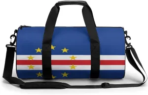 Cape Verde Flag Sports Duffle Bag with Dry Wet Separation Overnight Gym Bag for Men Women Travel