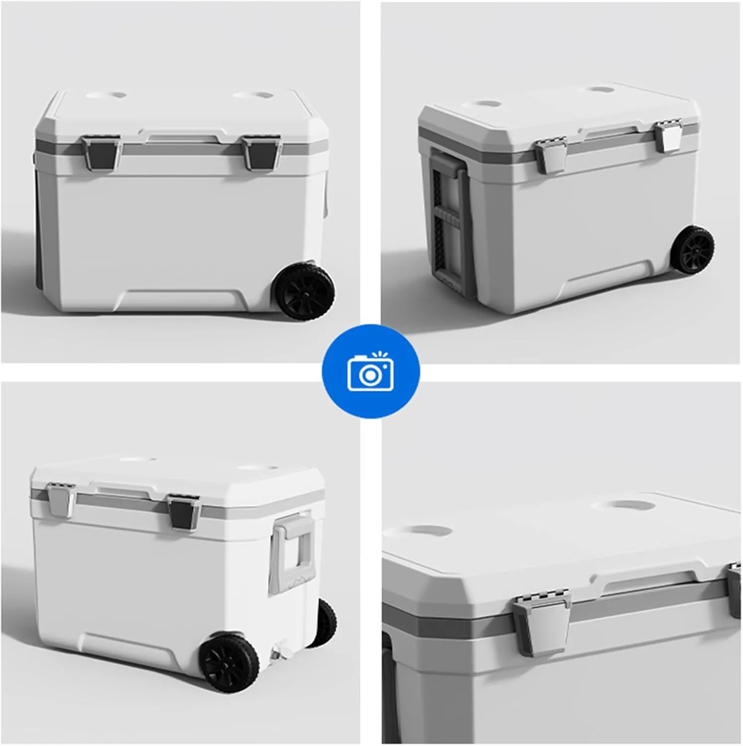 Car Camping Coolers for Volkswagen ID.4/Nivus/Atlas/GLI Jetta A6/Polo, Waterproof Portable Cooler, Leak Proof Picnic Insulated Bag, Ultra-Light Premium Ice Chest Box,A-Green-120L