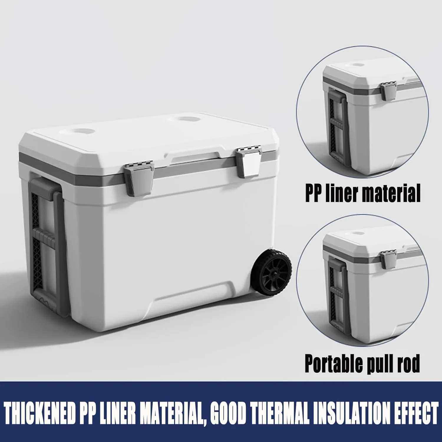 Car Camping Coolers for Volkswagen ID.4/Nivus/Atlas/GLI Jetta A6/Polo, Waterproof Portable Cooler, Leak Proof Picnic Insulated Bag, Ultra-Light Premium Ice Chest Box,A-Green-120L