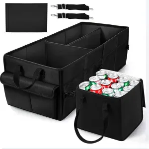 Car Trunk Organizers for Daewoo Evanda/Kalos/Lacetti/Lanos/Leganza/Matiz/Nexia, Waterproof Portable Car Storage Box, Slip Resistant Organization Container for car, Car Organizers