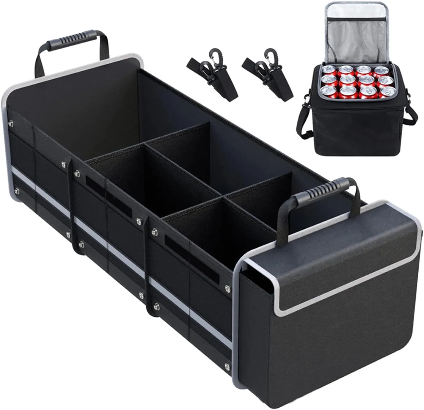 Car Trunk Organizers for Jeep Commando/Grand Commander/Jeepster/Liberty/Patriot, Pack Portable Insulation Cooler Bag, Washable Car Storage Bag, Insulated Leak Proof Cooler Bag