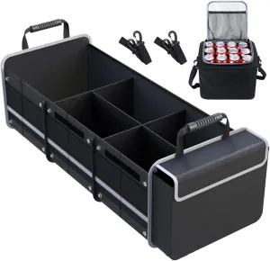 Car Trunk Organizers for Jeep Commando/Grand Commander/Jeepster/Liberty/Patriot, Pack Portable Insulation Cooler Bag, Washable Car Storage Bag, Insulated Leak Proof Cooler Bag