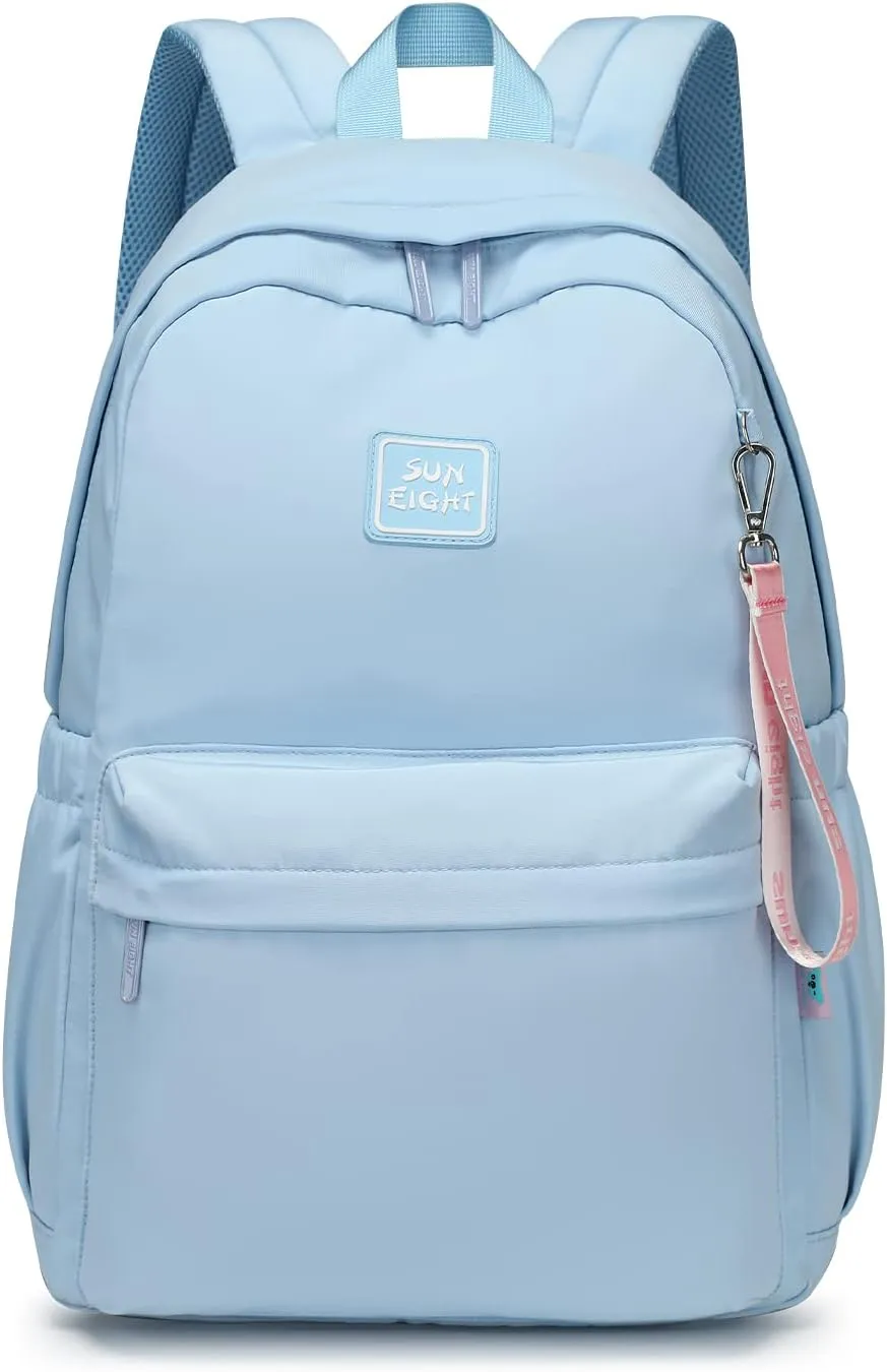 Caran·Y 26L Waterproof Kids Backpack with Large Capacity-Lightweight School Bookbag for Boys Girls Ages 3-13,Multi-Pocket Medium Backpack for Travel(Aqua Blue)