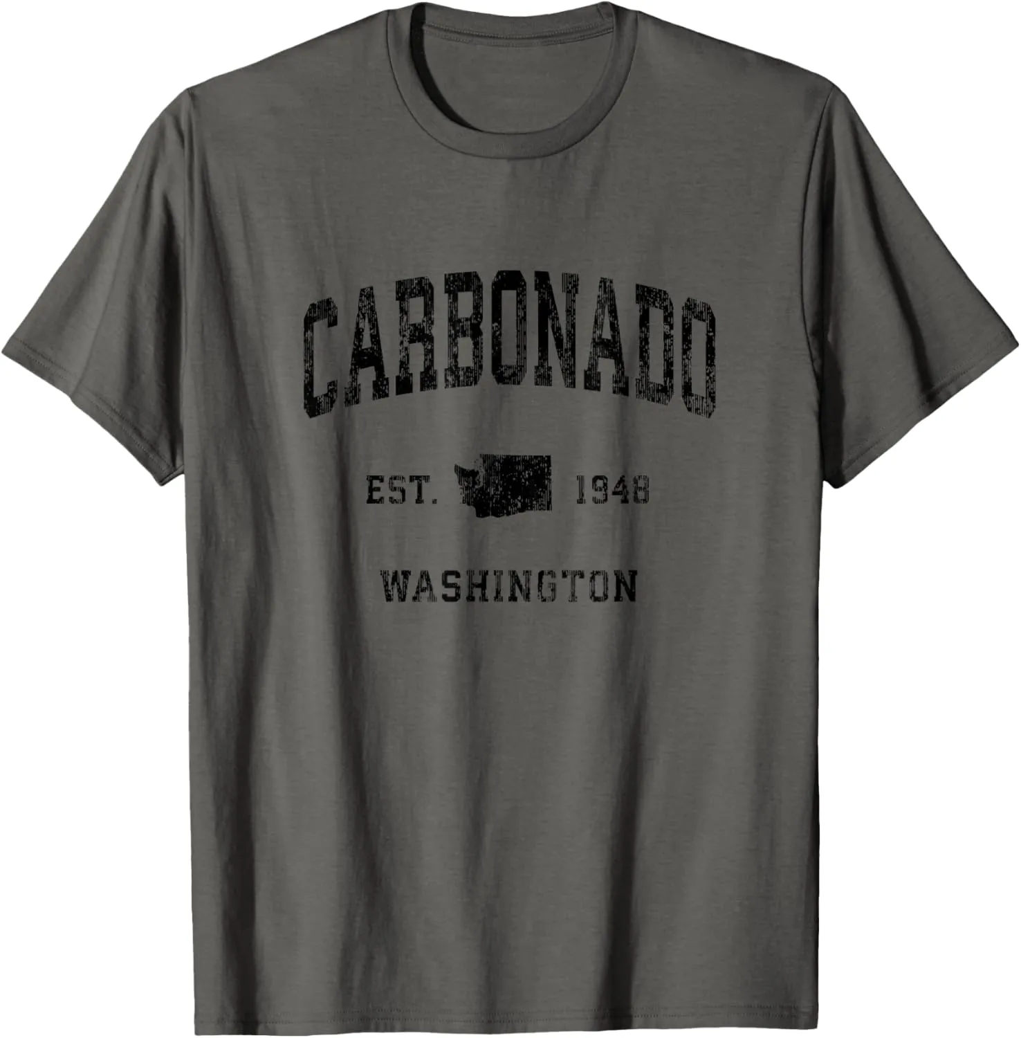 Carbonado Washington WA Vintage Athletic Black Sports Design T-Shirt