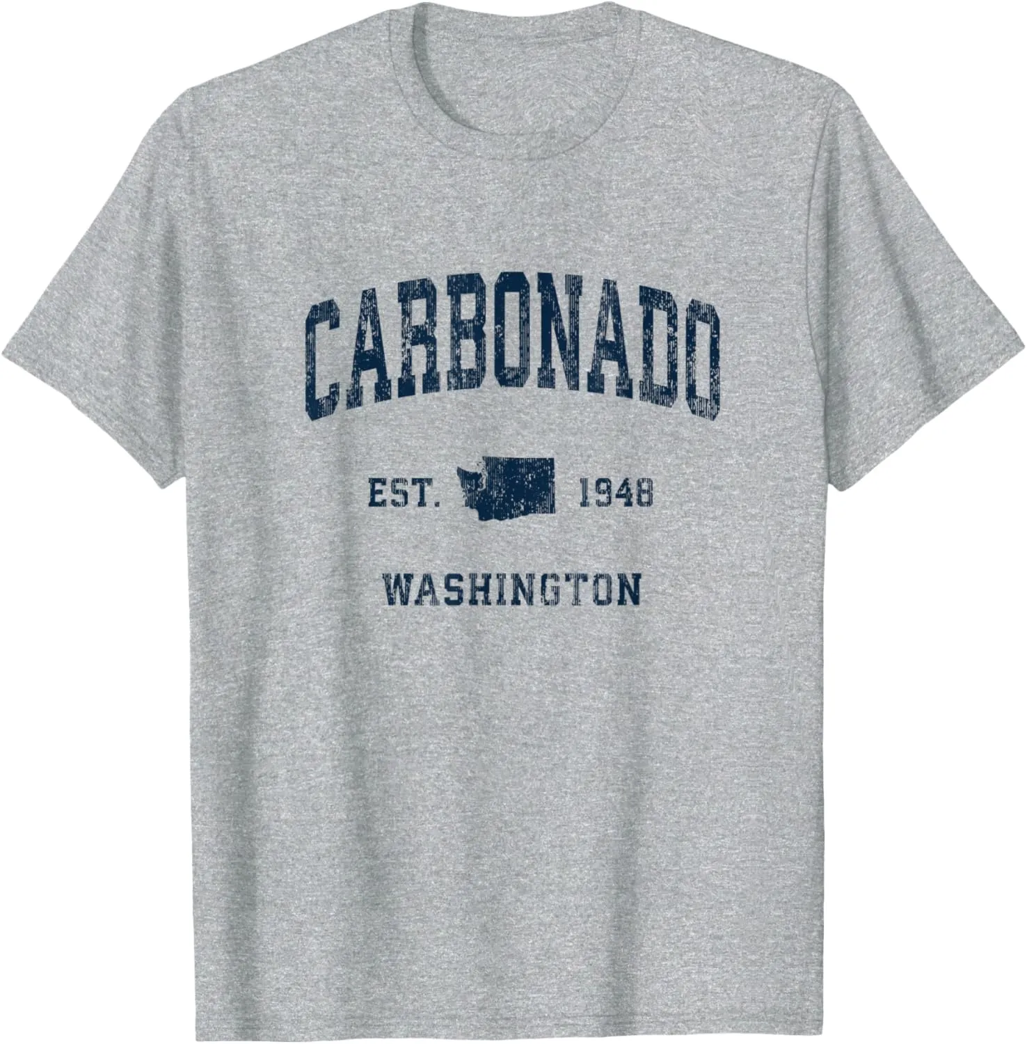 Carbonado Washington WA Vintage Athletic Navy Sports Design T-Shirt