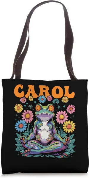 Carol Whimsical Frog Design for Girls Name Carol Tote Bag