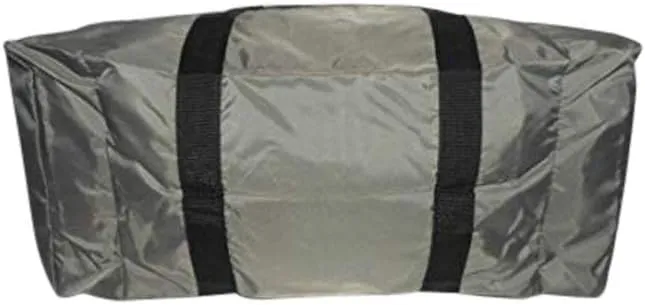 Carry on size weekend bag, Main compartment and two end pockets, Made in USA. (Gray)