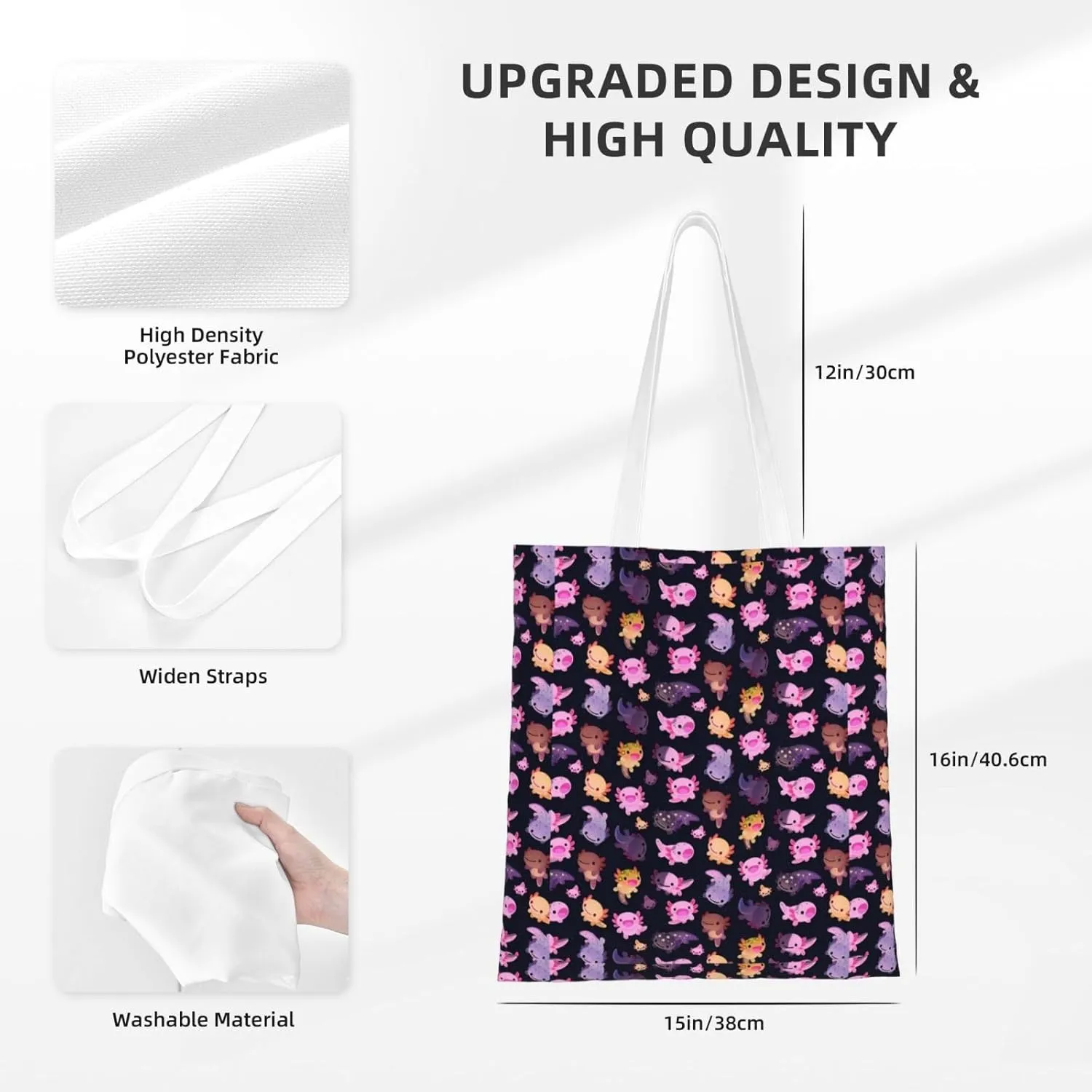 Cartoon Tractors Truck Pattern Tote Bag Reusable Shoulder Tote Bag For Women Lady Vacation, Shopping, Work