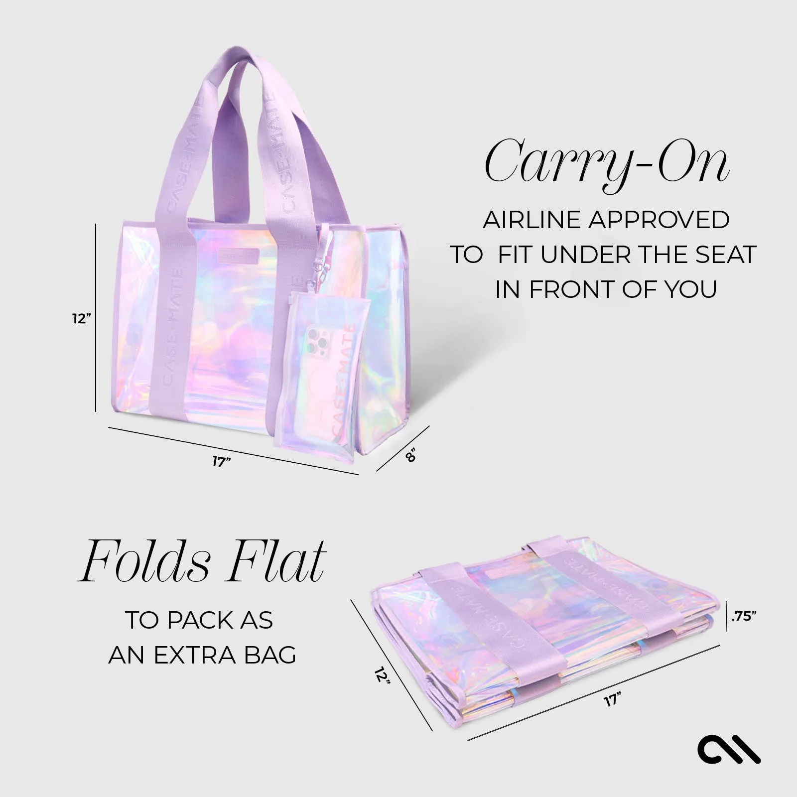 Case-Mate Soap Bubble Beach Tote Shoulder Bag - Iridescent