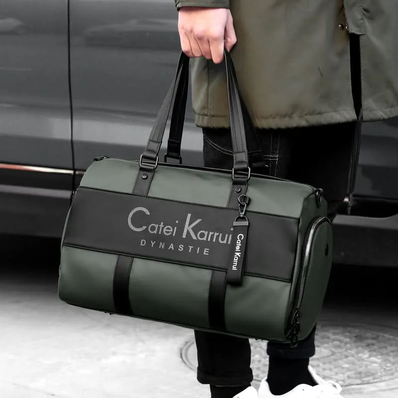 CateiKarrui Travel Gym Bag – Large Capacity, Dry & Wet Separation Yoga Duffle Bag