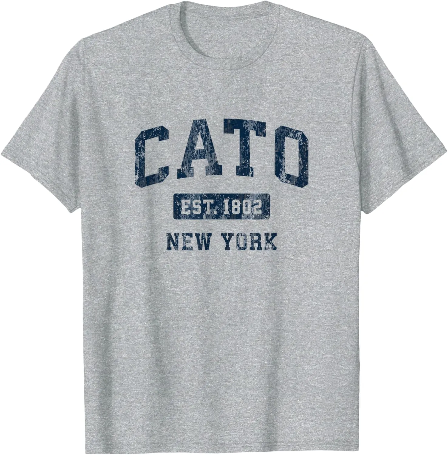 Cato New York NY Vintage Athletic Sports Design T-Shirt