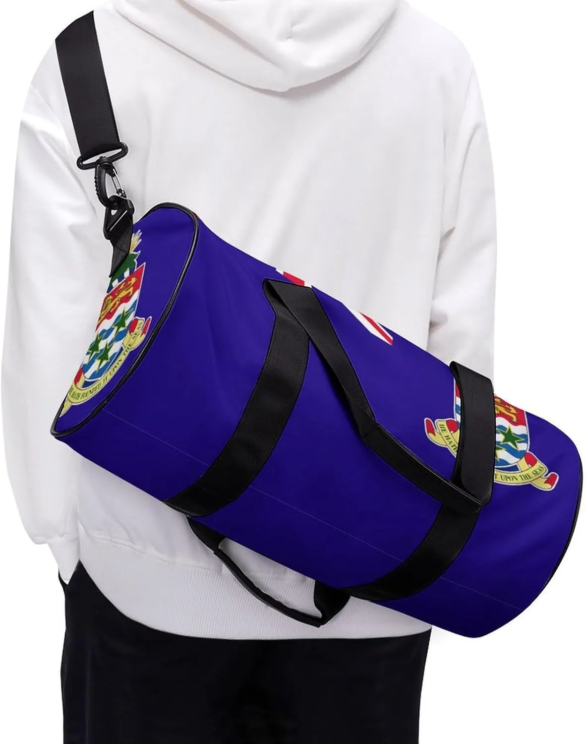 Cayman Lslands Flag Sports Gym Bag for Boys Girls with Wet Pocket Travel Duffel Tote