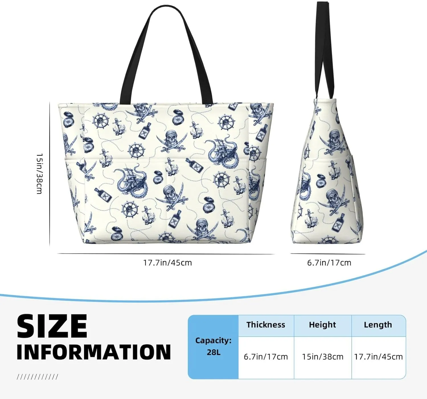 CHAOS MONKEY Women Large Beach Bag Sandproof Waterproof Travel Weekender Foldable Tote Bag for Pool Vacation Gym