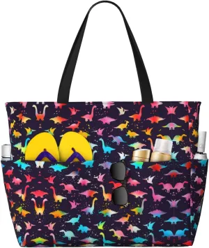 CHAOS MONKEY Women Large Beach Bag Sandproof Waterproof Travel Weekender Foldable Tote Bag for Pool Vacation Gym