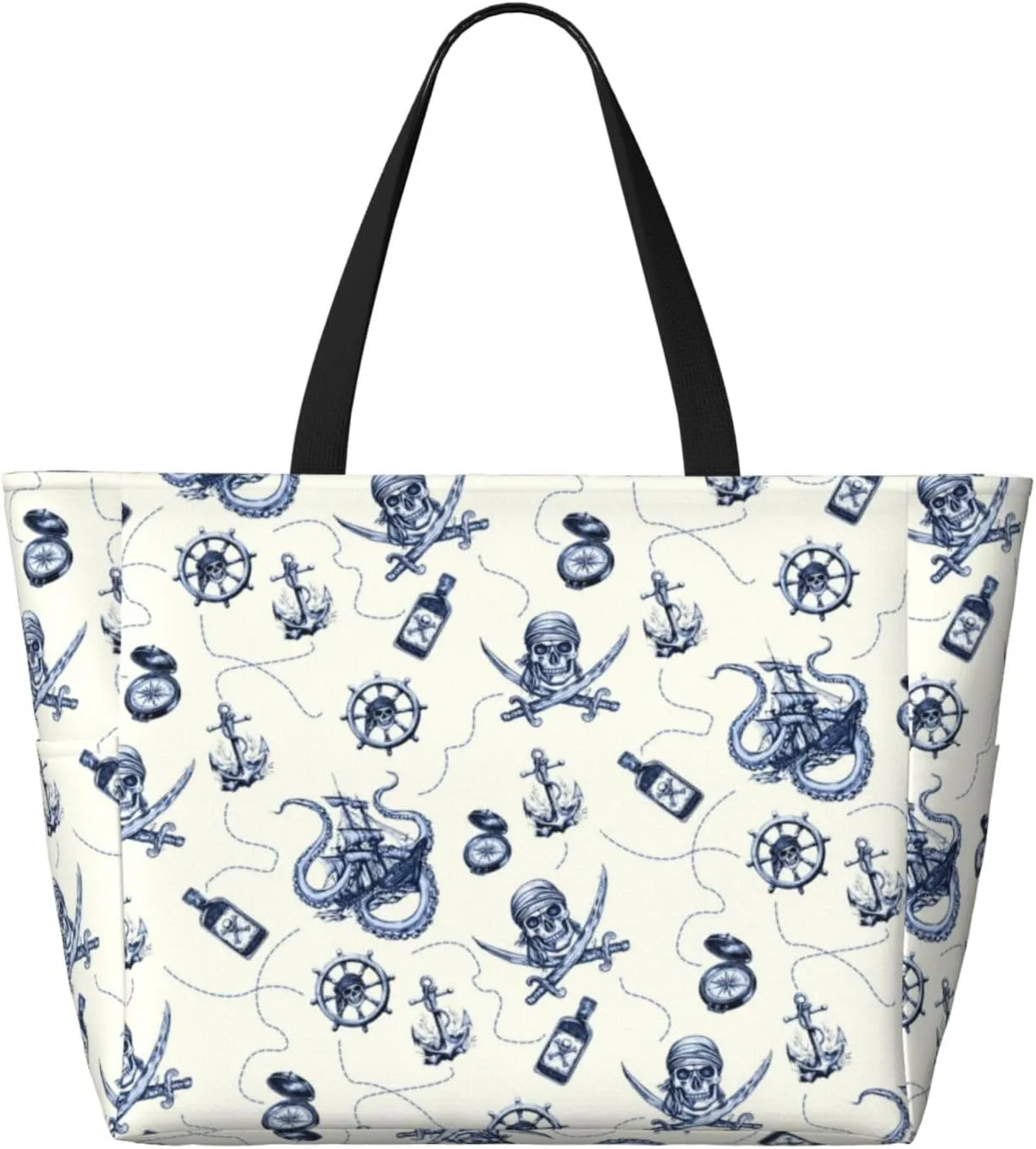 CHAOS MONKEY Women Large Beach Bag Sandproof Waterproof Travel Weekender Foldable Tote Bag for Pool Vacation Gym